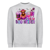Heather Grey Halloween boo Heifer coffee cups Heavyweight Sweatshirt - RanaPortraitStore