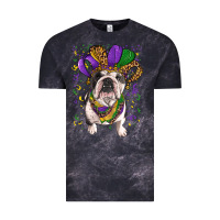 Cloud Black mardi gras hat  english bulldog Vintage Tee - RanaPortraitStore