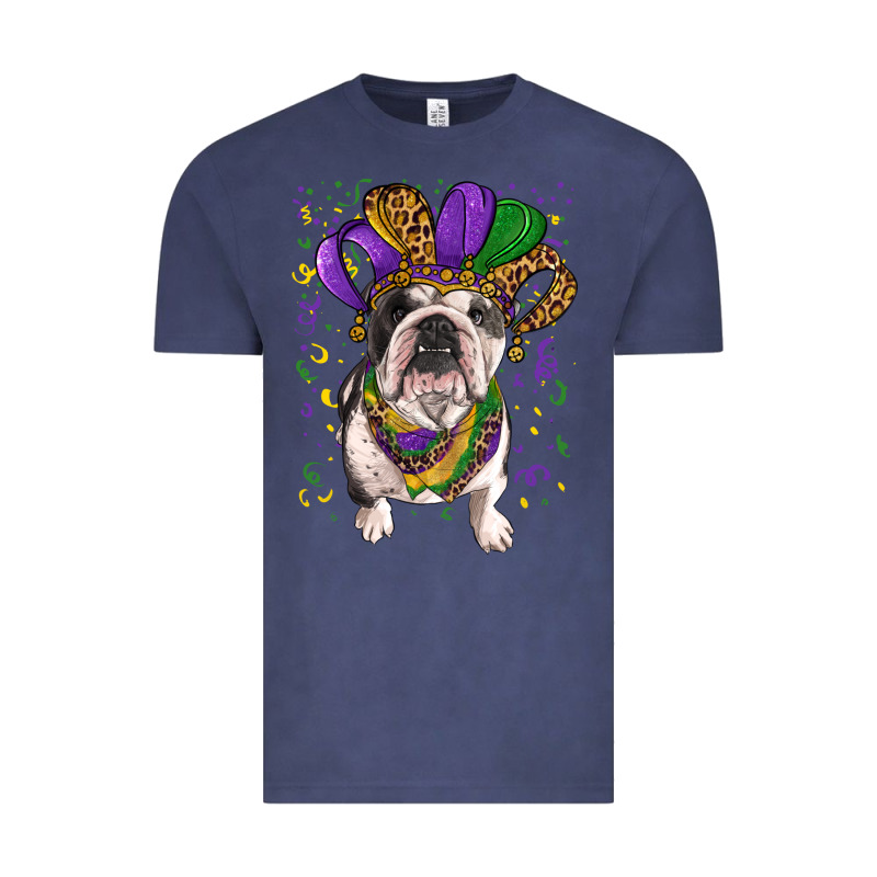 Mardi Gras Hat  English Bulldog Vintage Tee by RanaPortraitStore | Teevron