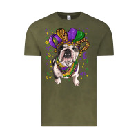 Vintage Olive mardi gras hat  english bulldog Vintage Tee - RanaPortraitStore