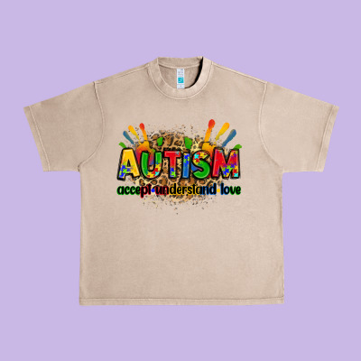 Autism Accept Understand Love Urban Heavy Tee Designed By Zillion Design Studio
