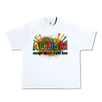 White autism accept understand love Urban Heavy Tee - Zillion Design Studio