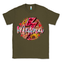 Army Green mama lighting bolt Classic Tee - RacoonDesign