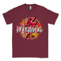 Burgundy mama lighting bolt Classic Tee - RacoonDesign