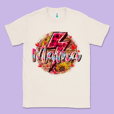 Mama Lighting Bolt Classic Tee Designed By Racoondesign