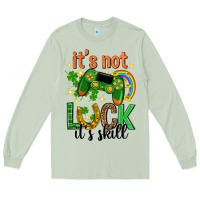 Matcha its not luck its skill st. patricks day Long Sleeve Tee - Neo Western