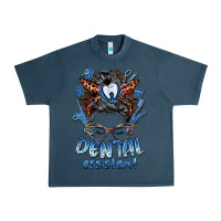 Midnight Navy dental assistant messy bun Urban Heavy Tee - BarkalooDesign
