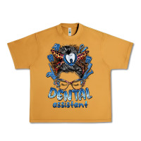 Peanut Butter dental assistant messy bun Urban Heavy Tee - BarkalooDesign