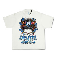 Dental Assistant Messy Bun Urban Heavy Tee | Teevron