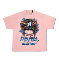 Salmon dental assistant messy bun Urban Heavy Tee - BarkalooDesign
