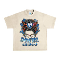 Sandshell dental assistant messy bun Urban Heavy Tee - BarkalooDesign