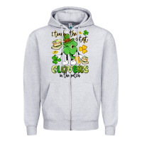 Heather Grey i teach the cutest clovers in the patch Zipper Hoodie - Artiststas