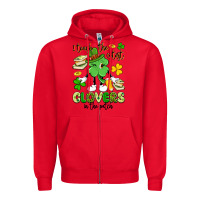 Red i teach the cutest clovers in the patch Zipper Hoodie - Artiststas