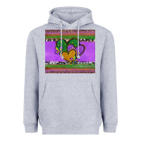 Heather Grey mardi gras hearts and fleur de lis Heavyweight Hoodie - Jasminsmagicworld