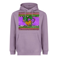 Lavender mardi gras hearts and fleur de lis Heavyweight Hoodie - Jasminsmagicworld