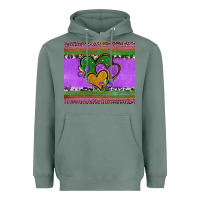 Sage mardi gras hearts and fleur de lis Heavyweight Hoodie - Jasminsmagicworld