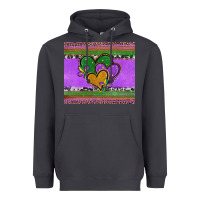 Mardi Gras Hearts And Fleur De Lis Heavyweight Hoodie | Teevron