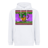 White mardi gras hearts and fleur de lis Heavyweight Hoodie - Jasminsmagicworld