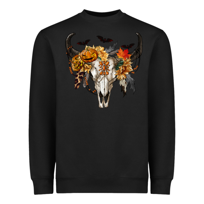 Halloween Bull Skull Heavyweight Sweatshirt by RanaPortraitStore | Teevron
