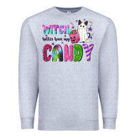 Heather Grey Witch better have my candy Premium Sweatshirt - NancyCooperArtShop