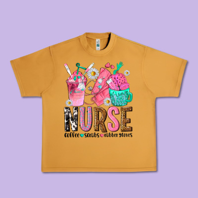 Nurse Coffee Scrubs Rubber Gloves Urban Heavy Tee Designed By Texasbilliewilder