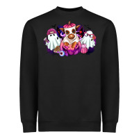 Black Halloween ghost Heifer Heavyweight Sweatshirt - RanaPortraitStore