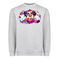 Heather Grey Halloween ghost Heifer Heavyweight Sweatshirt - RanaPortraitStore