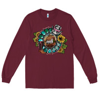 Burgundy cowgirl Long Sleeve Tee - SublimationCraftShop