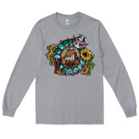 Heather Grey cowgirl Long Sleeve Tee - SublimationCraftShop