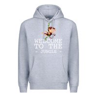 Heather Grey Welcome To The Jungle Premium Hoodie - Bettercallsaul