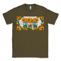 American Mason Jar Sunflower License Plate Classic Tee | Teevron