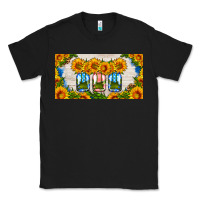 Black american mason jar sunflower license plate Classic Tee - HRA Design Shop