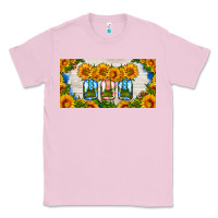 Bubblegum Pink american mason jar sunflower license plate Classic Tee - HRA Design Shop