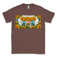 Chestnut american mason jar sunflower license plate Classic Tee - HRA Design Shop