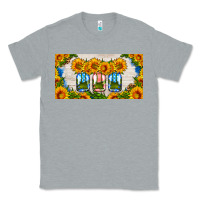 Heather Grey american mason jar sunflower license plate Classic Tee - HRA Design Shop