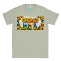 Matcha american mason jar sunflower license plate Classic Tee - HRA Design Shop