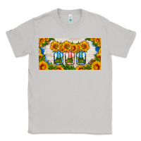 Moon Dust american mason jar sunflower license plate Classic Tee - HRA Design Shop