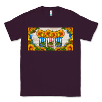 Plum american mason jar sunflower license plate Classic Tee - HRA Design Shop