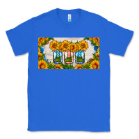 True Royal american mason jar sunflower license plate Classic Tee - HRA Design Shop