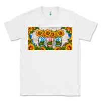 White american mason jar sunflower license plate Classic Tee - HRA Design Shop