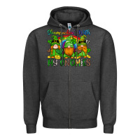 Charcoal Heather shamrockin with my gnomies Zipper Hoodie - Artiststas