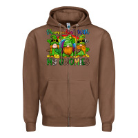 Chestnut shamrockin with my gnomies Zipper Hoodie - Artiststas