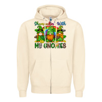 Sandshell shamrockin with my gnomies Zipper Hoodie - Artiststas
