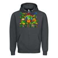 Smoke shamrockin with my gnomies Zipper Hoodie - Artiststas
