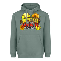 Sage Softball Is My Favorite Season Heavyweight Hoodie - LillyAllenDesigns