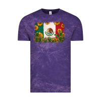 Cloud Purple mexican flag Vintage Tee - Zillion Design Studio