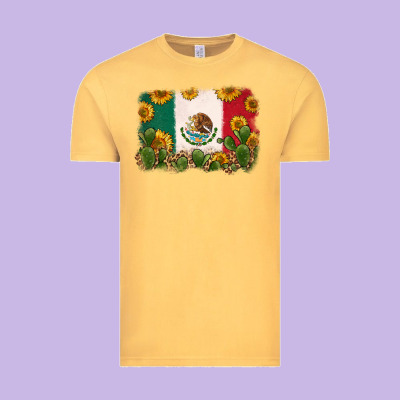 Mexican Flag Vintage Tee Designed By Zillion Design Studio
