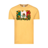 Vintage Mustard mexican flag Vintage Tee - Zillion Design Studio