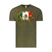 Vintage Olive mexican flag Vintage Tee - Zillion Design Studio