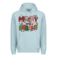 Blue Mist merry and bright Premium Hoodie - MaliasSmallBusiness